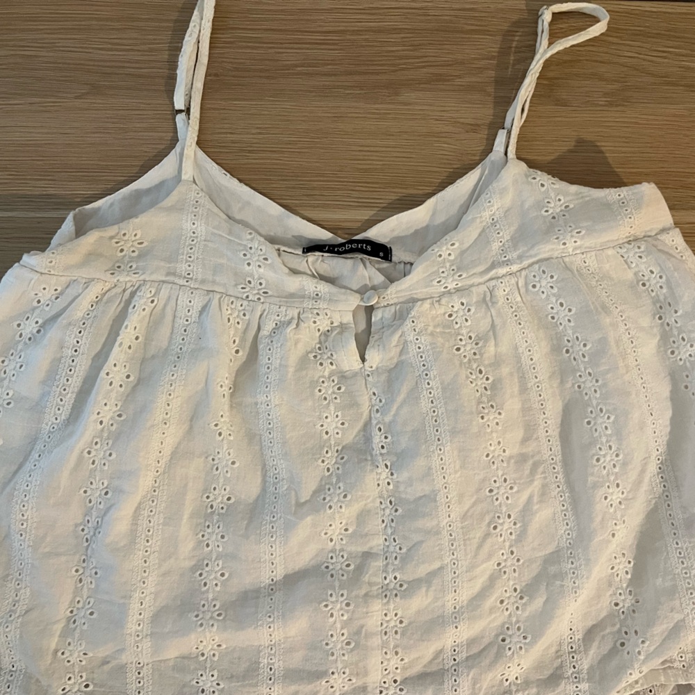 White Eyelet Women's Top